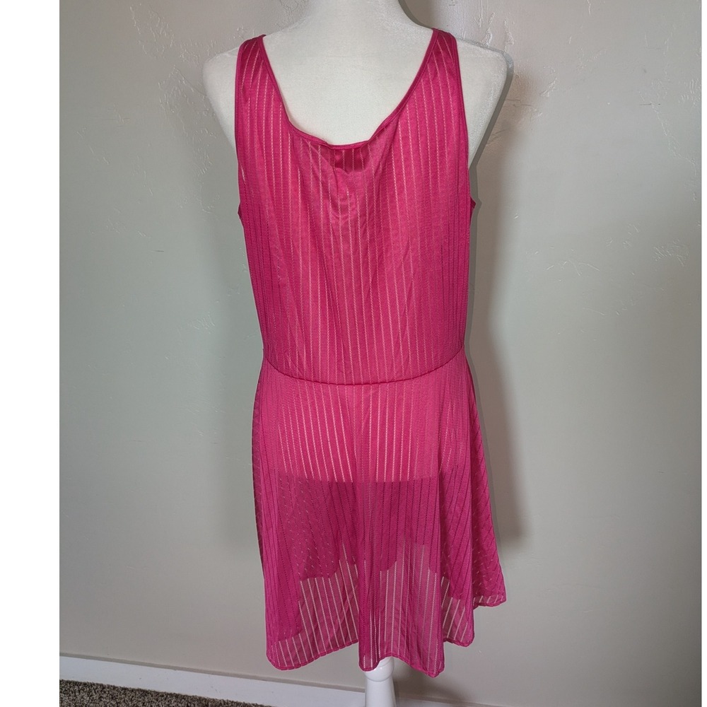 Vintage Undercover Wear Nightgown Pink Nylon Lingerie Dress 1X‎ Large USA - Picture 5 of 11